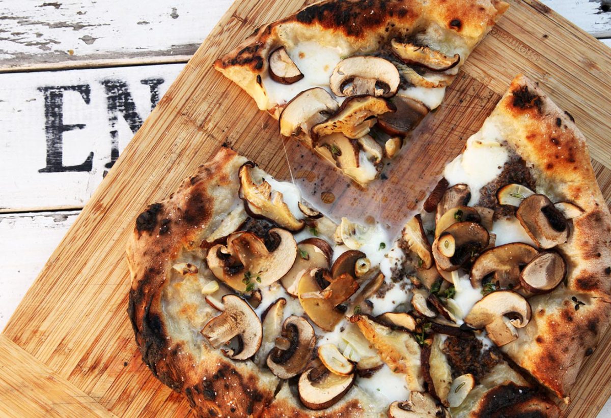 pizza ai funghi shiitake di mario matarazzo pizzeria manuno brescia poncarale